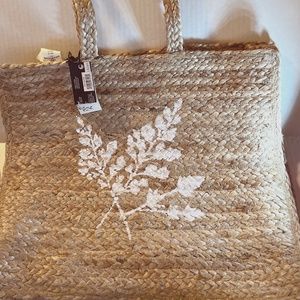 Bee & Willow Home Jute Fern Bag in Natural